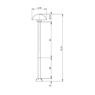 SAL Aster SE7367G4/BK IP65 LED Landscape Luminaire 2.5W G4 lamp with Multi-installation Base