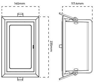 Atom AT9043 32W LED Rectangular Shop Light with LED Driver