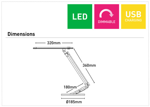 Mercator Flick LED Task Lamp