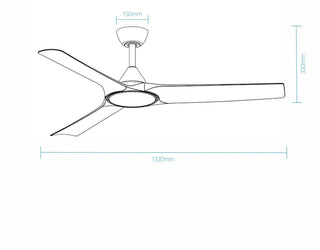 Martec Alpine DC 52″ Smart Ceiling Fan With WIFI Remote Control + LED Light
