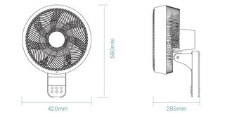 Martec Avalon DC 14″ Smart Wall Fan With Remote Control