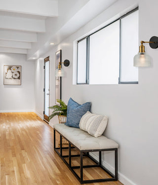 CLA Bell Interior Dome Clear Segmented Glass Wall Light