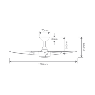 Domus BLAST-48 DC Ceiling Fan
