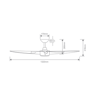 Domus BLAST-52 DC Ceiling Fan