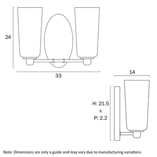Telbix Brevan 2 Light Wall Bracket