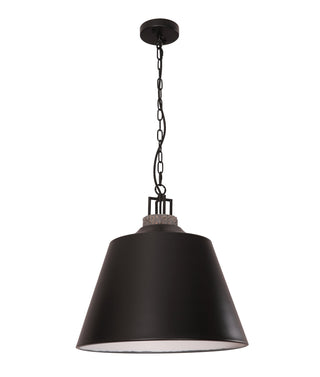 CLA Cloche Interior Metal Shade with Travertine Highlight Bell Shape Pendant Lights
