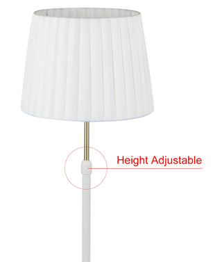 CLA Crecer Interior Slanted Pleated Shade Height Adjustable Floor Lamps