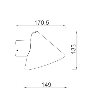 CLA Cuchara Exterior Cone Surface Mounted Wall Lights IP65 / IP44