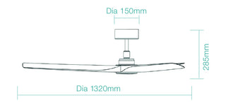 Martec Cordoba DC 52″ Smart Ceiling Fan With WIFI Remote Control + LED light