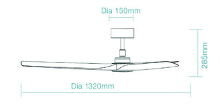 Martec Cordoba DC 52″ Smart Ceiling Fan With WIFI Remote Control