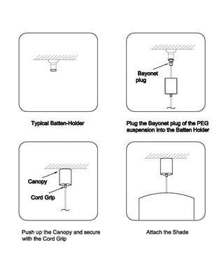 CLA D.I.Y. Plug-in Pendant Light Suspension Kits