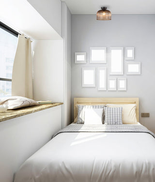 CLA Diyvintaj D.I.Y. Dome Ribbed Glass Batten Fix Ceiling Lights