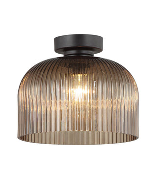 CLA Diyvintaj D.I.Y. Dome Ribbed Glass Batten Fix Ceiling Lights