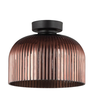 CLA Diyvintaj D.I.Y. Dome Ribbed Glass Batten Fix Ceiling Lights