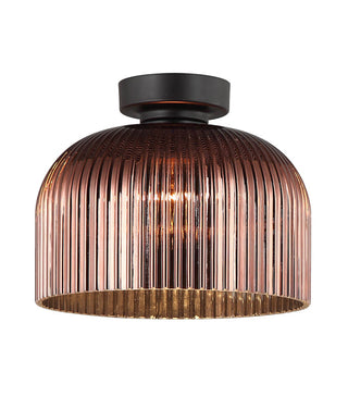 CLA Diyvintaj D.I.Y. Dome Ribbed Glass Batten Fix Ceiling Lights