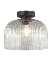 CLA Diyvintaj D.I.Y. Dome Ribbed Glass Batten Fix Ceiling Lights