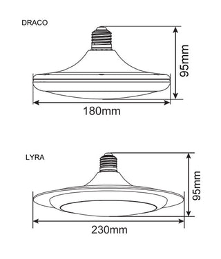 CLA Lyra Oyster LED Globes 15W