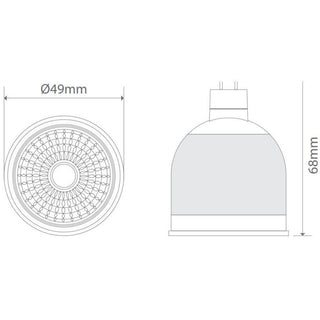 Clearance - Domus MR16-ML - 6W LED 12V DC Dimmable MR16 Shape Globe 5000K - DRIVER REQUIRED