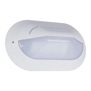 Clearance - Domus POLYRING-LGE-EYE - Oval Large Eyelid Fascia Polycarbonate Wall Light IP65 White