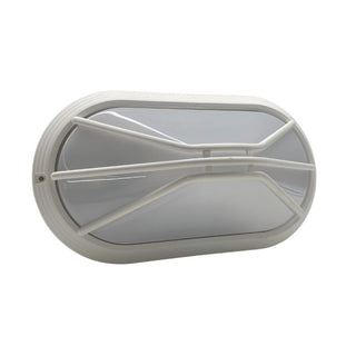 Clearance - Domus POLYRING-SML-GRL Oval Small Grille Fascia Polycarbonate Wall Light
