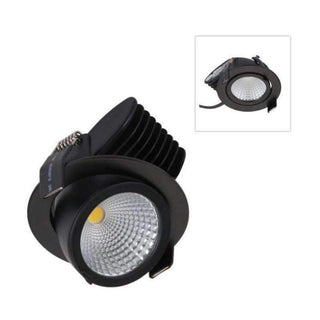 Clearance - Domus SCOOP-13 - 13W LED Dimmable Scoop Adjustable Downlight Black - 3000K/4000K/5000K