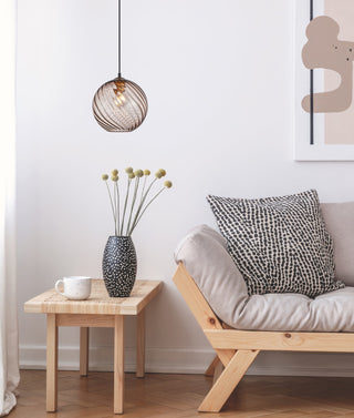 CLA Espiral Interior Wine Glass Shade Wavy Finish Round Pendant Lights