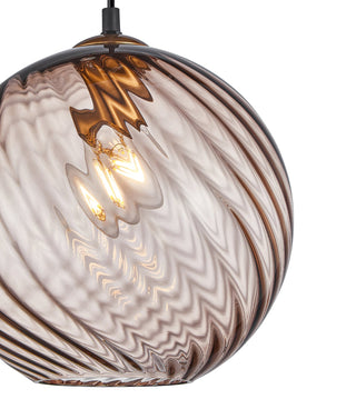 CLA Espiral Interior Wine Glass Shade Wavy Finish Round Pendant Lights
