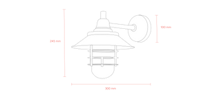 Martec Epping Brass E27 Wall Bracket Exterior