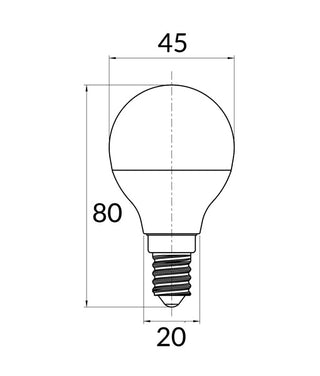CLA Fancy Round LED Globes Frosted Diffuser 3W