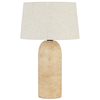 Telbix Fulvia Table Lamp Travertino Beige/Beige Linen