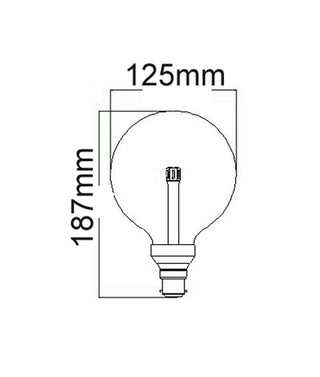 CLA G125 LED Globes Clear / Frosted Diffuser 6W