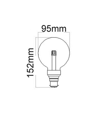 CLA G95 LED Globes Clear / Frosted Diffuser 6W