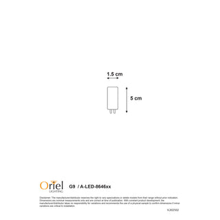 Oriel 4W LED G9 3000K Globe