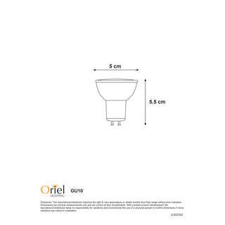 Oriel Lighting Led Gu10 5W 4000K 38Degree