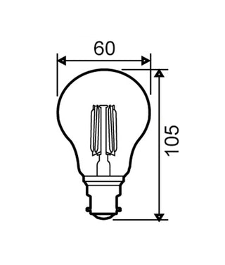 CLA GLS LED Filament Dimmable Globes Frosted Diffuser 8W