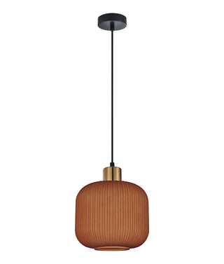 CLA Gomitas Interior Translucent Glass Shade with Brass Highlight Pendant Lights