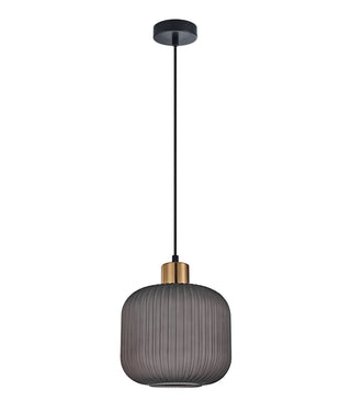 CLA Gomitas Interior Translucent Glass Shade with Brass Highlight Pendant Lights