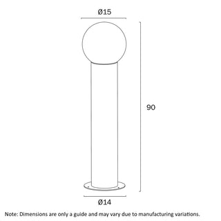Telbix Gorem Bollard Black/Opal Matt