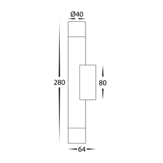 Havit HV10293T Dugo Aluminium Black Up & Down Wall Light
