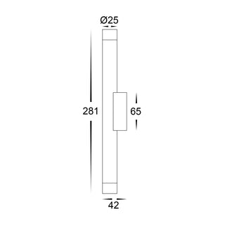 Havit HV10295T Dugo Aluminium Black Up & Down Wall Light