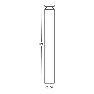 Havit HV1639T-BLK Noray 970mm Black LED Bollard Light