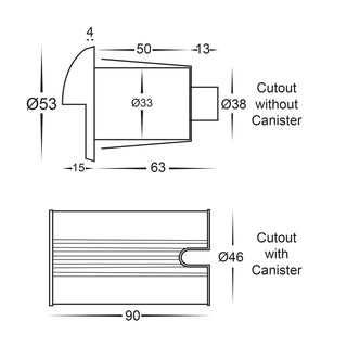 Havit HV2891T-12V Mini Ollo LED Step Light with Eyelid