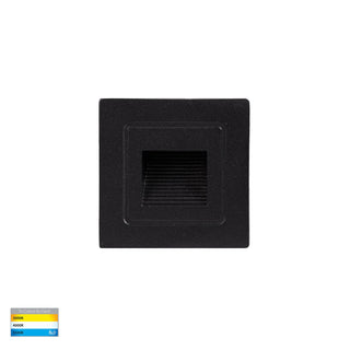 Havit Trin Black Small Square Recessed LED Step Light HV3111T-BLK-12V