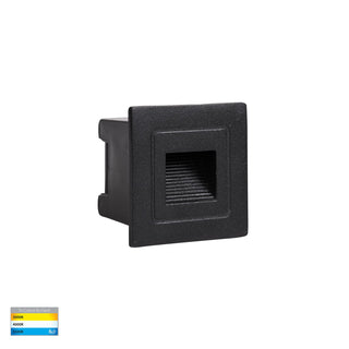 Havit Trin Black Small Square Recessed LED Step Light HV3111T-BLK-12V