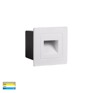 Havit Trin White Small Square Recessed LED Step Light HV3111T-WHT-12V