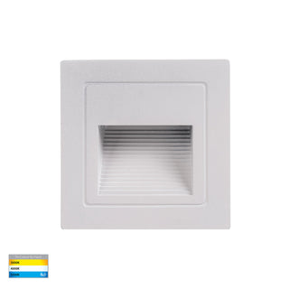 Clearance - Havit Trin White Square Recessed LED Step Light HV3112T-WHT-240V