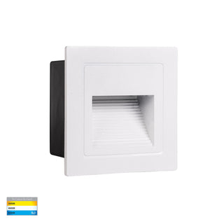 Clearance - Havit Trin White Square Recessed LED Step Light HV3112T-WHT-240V