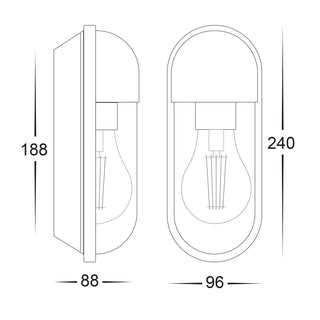 Havit Lume Polycarbonate White Wall Light HV3512W-WHT