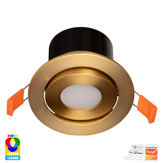 Havit HV5512RGBCW-BR Prime Brass Coloured Tilt RGBCW WIFI LED Downlight