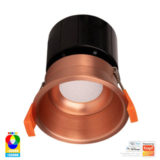 Havit HV5513RGBCW-CP Prime Copper Coloured Fixed Deep RGBCW WIFI LED Downlight
